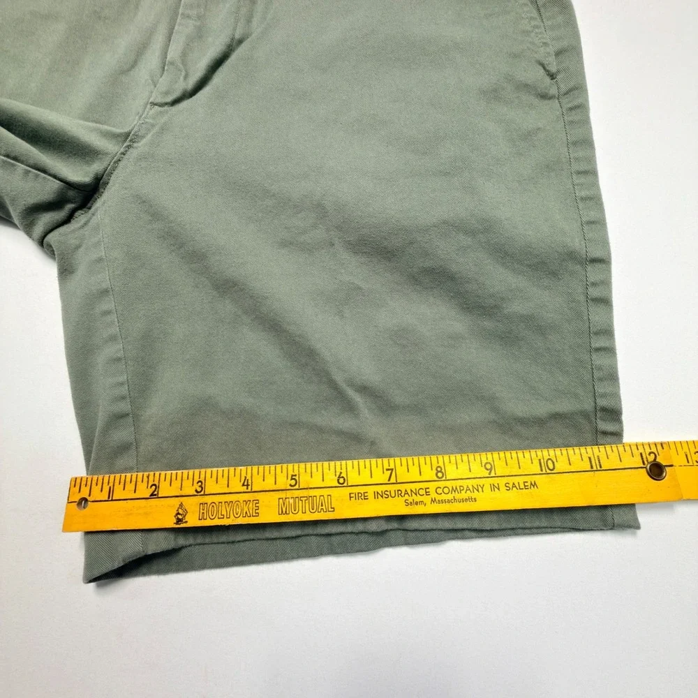 J Crew Chino Shorts Mens 35 Green 9 Inch Inseam‎ Classic Flat Front Casual